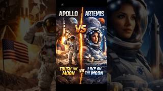 Apollo Went to the Moon… Artemis Will Stay! 🌕🚀 | NASA Missions Explained #shorts #nasa #viral #space