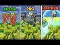 Minecraft - ZOMBIE BASE DEFENSE! (NOOB vs PRO vs HACKER)