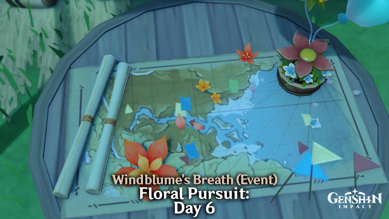 Genshin Impact Windblume's Breath (Event) Floral Pursuit Day 6