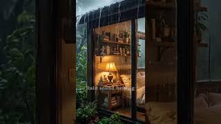 [No Ads in Middle] Cozy Cabin Rain 10 Hours | Fireplace ASMR, Sleep Music