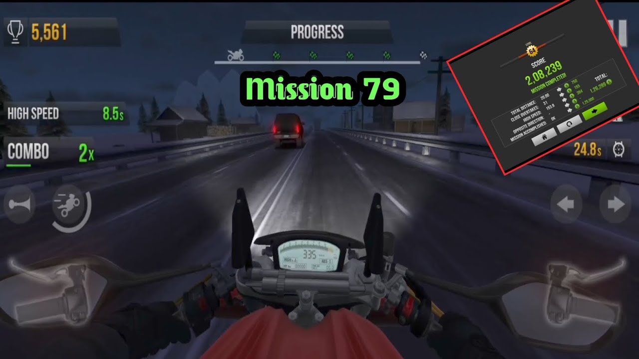 Traffic Rider Career Mode Mission 79 game play video Reach finish in time .