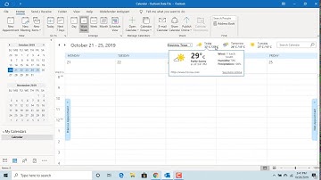 How to Control Display of Weather on your Calendar in Outlook - Office 365