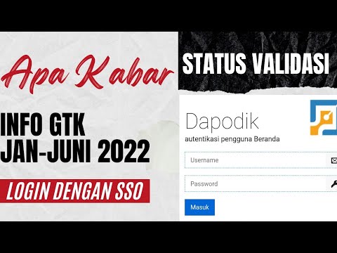 LOGIN INFO GTK DENGAN SSO | INFO GTK JAN-JUN 2022