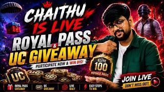 ​👑 FREE ROYAL PASS & UC GIVEAWAY! 🔴 Chaithu Is Live – Don't Miss Out! (BGMI/PUBG)(Portrait) screenshot 3