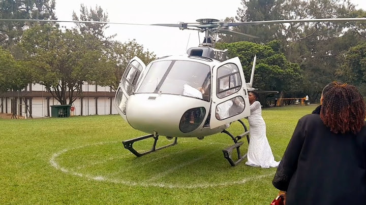 FORTUNE MWIKALI GRANT ENTRANCE WITH AN HELICOPTER  🚁 ON HER WEDDING 💍