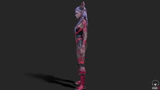 Asian Fantasy Girl Figure High Detail 3D Model