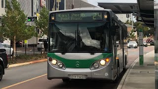 [Luck Upon!] Transperth Bus Route No. 24 (TP1343) Claremont Station to Point Fraser