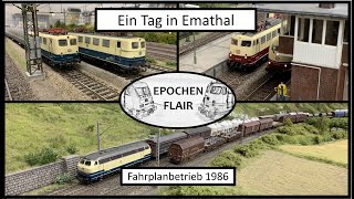 Modelleisenbahn H0: Ein Tag im Emathal. Automatikbetrieb nach Fahrplan