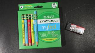 My First Ticonderoga #2/HB Pencil and Sumo Grip Eraser Review