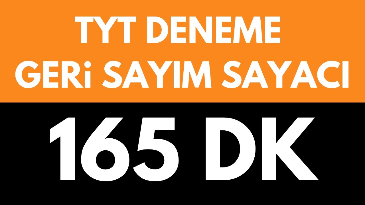 165 Dk geri sayım - 2 saat 45dk geri sayım sayacı 165 Minute Countdown ...