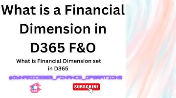 what is a financial dimension in D365