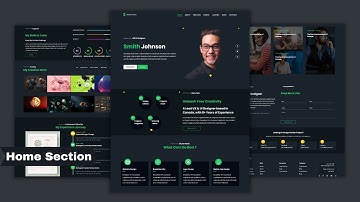 Navigation / Home Section Complete Responsive Personal Portfolio Website using HTML CSS & JavaScript