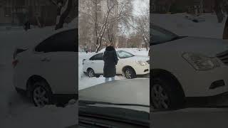 Вытаскиваю Nissan Almera через полиспаст