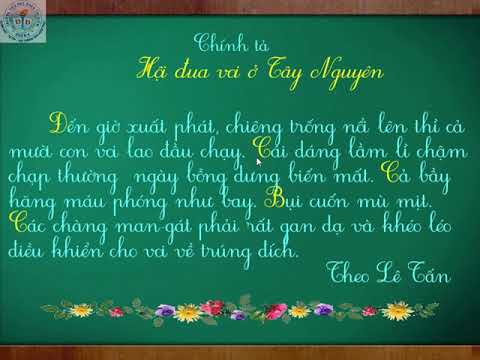 Video Lớp 3 -Chính tả -Bài 