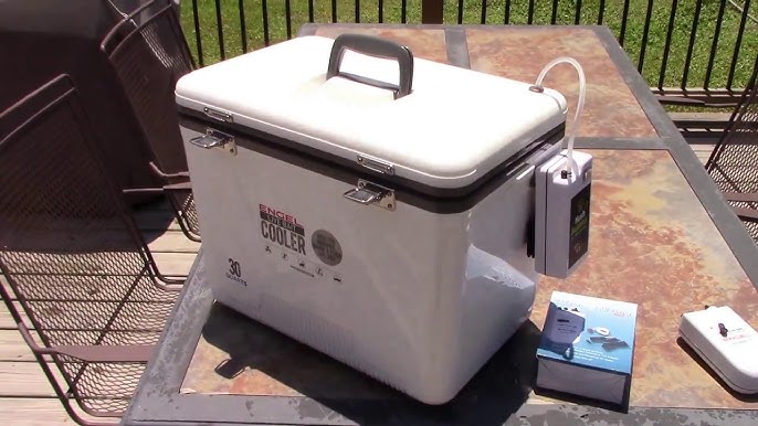 Engel 30 Quart Cooler and Drybox with Rod Holders 