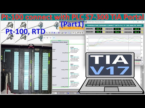 Temperature sensor Pt-100, RTD connect with PLC S7-300 programming TIA Portal V17 Part1