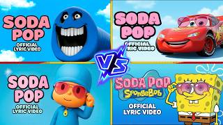 Pocoyospongebobhungry Snakemcqueen Soda Pop Mega Battle