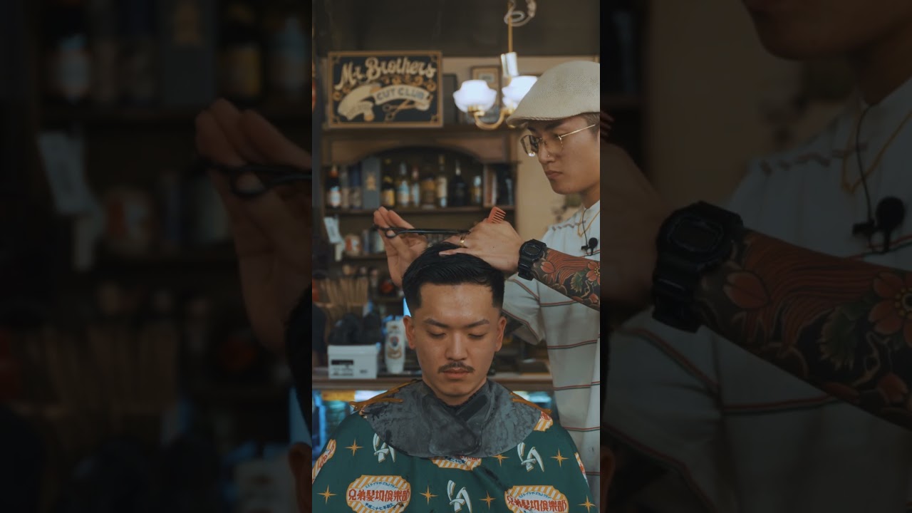 【本編は上記リンクから】BARBER ASMR | 無言で仕上げるウェーブアップスタイル