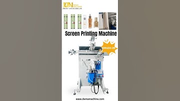 ✨DEMA Machine Semi Auto Screen Printing with Sensor & Servo-Positioning for Round Plastic Bottle