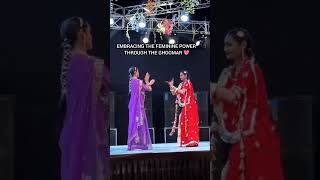 EMBRACING THE FEMININE POWER THROUGH THE GHOOMAR 💖🫀|| #ghoomer #sisters #ytshorts #wedding