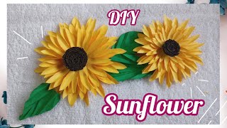 How To Make Sunflower  | DIY Sunflower | Paper Sunflower Making | Paper Craft