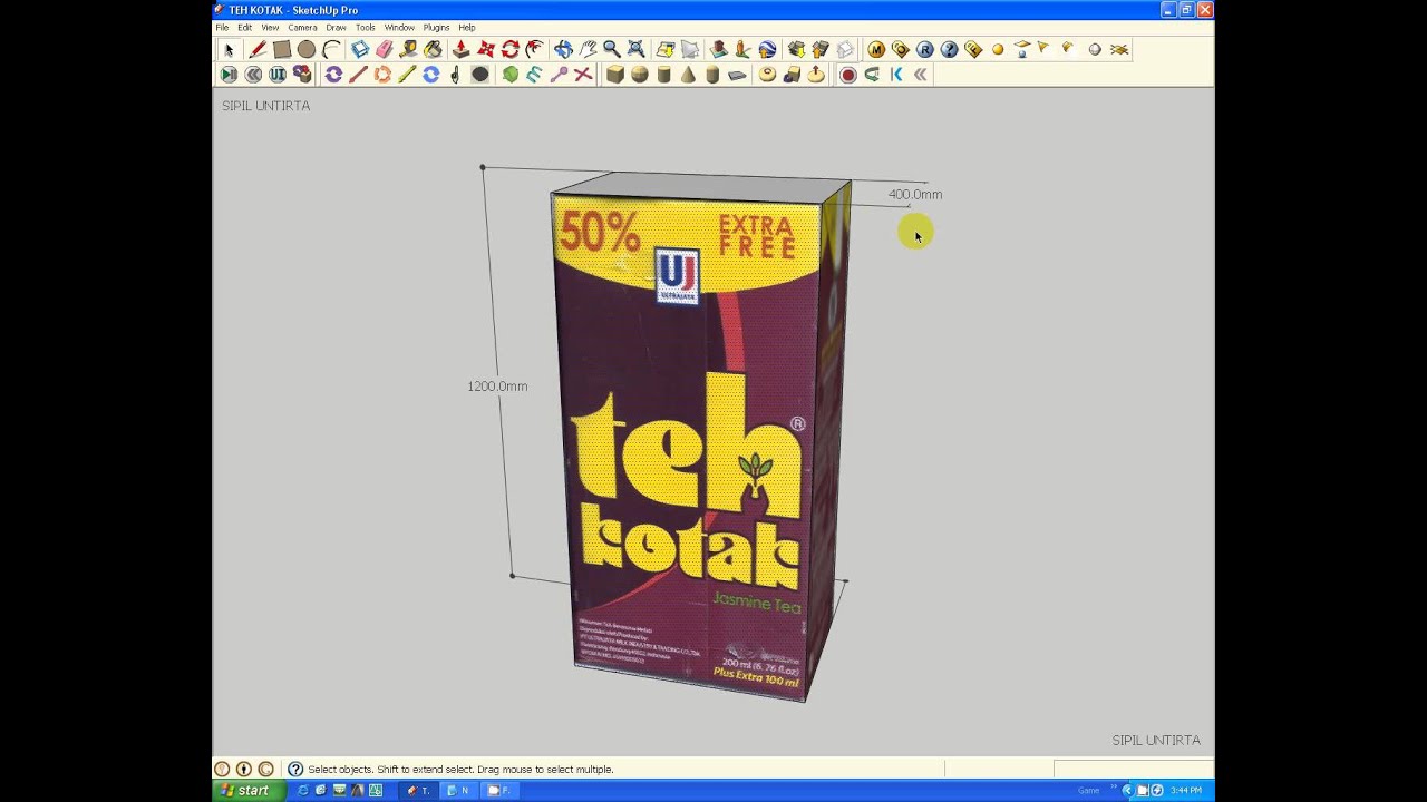 Tutorial 3d Model Teh Kotak YouTube