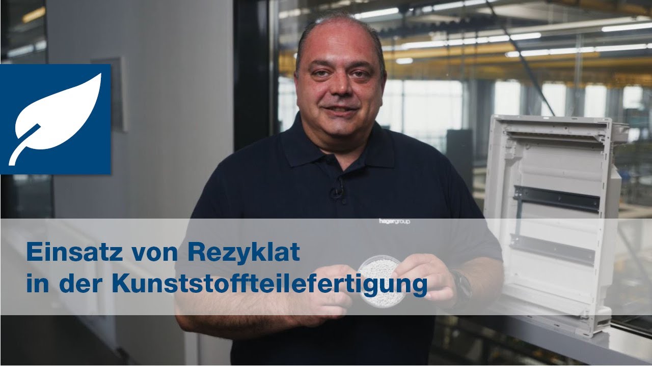 Einsatz von Rezyklat in der Hager KunststoffteileFertigung