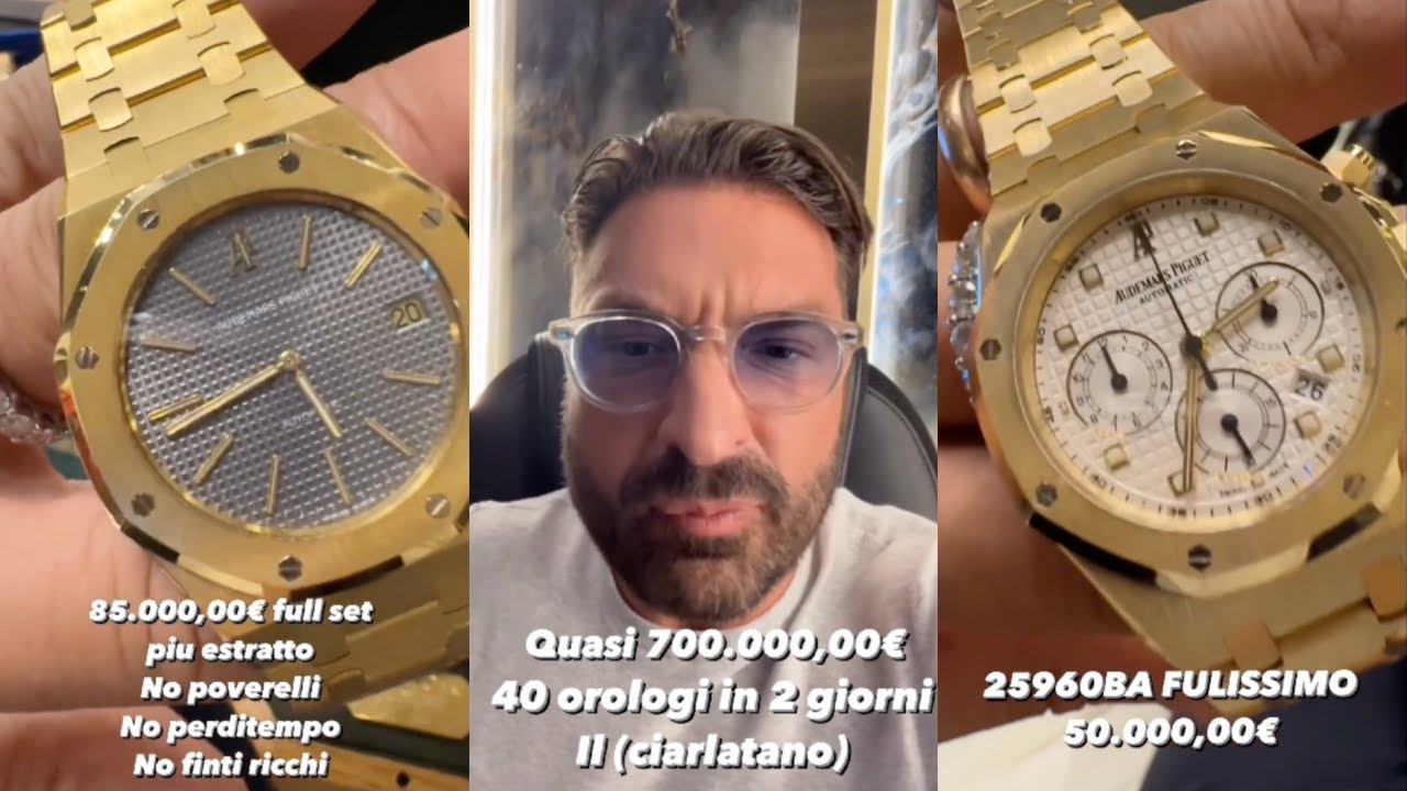 Lorenzo Ruzza fa €700.000 in 2 giorni vendendo 40 orologi alla faccia ...