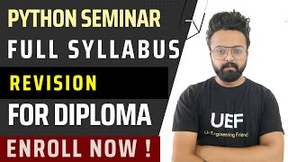 Python Full Syllabus Revision Seminar For MSBTE DIPLOMA 22- 23 BATCH | GET 70/70 With Our Seminar