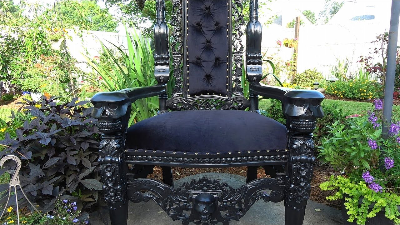 Skull Throne Chair For Halloween Youtube