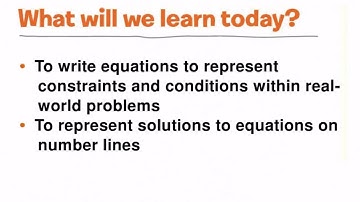 Lesson 8.2: Write Equations