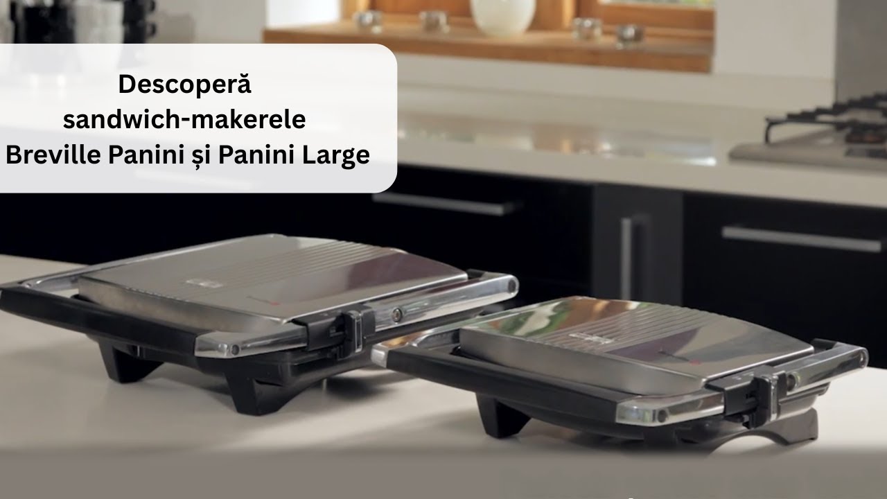 Sandwich-maker Panini Large Breville cu platane antiaderente
