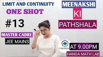 LIMIT , CONTINUITY , DIFFERENTIABILITY || ONE SHOT || JEE || MASTER CADRE || DSSSB || NVS || KVS