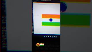 Making Indian Flag 🇮🇳 using Python programming || mkr YT || #python #shorts  #pythonprogramming