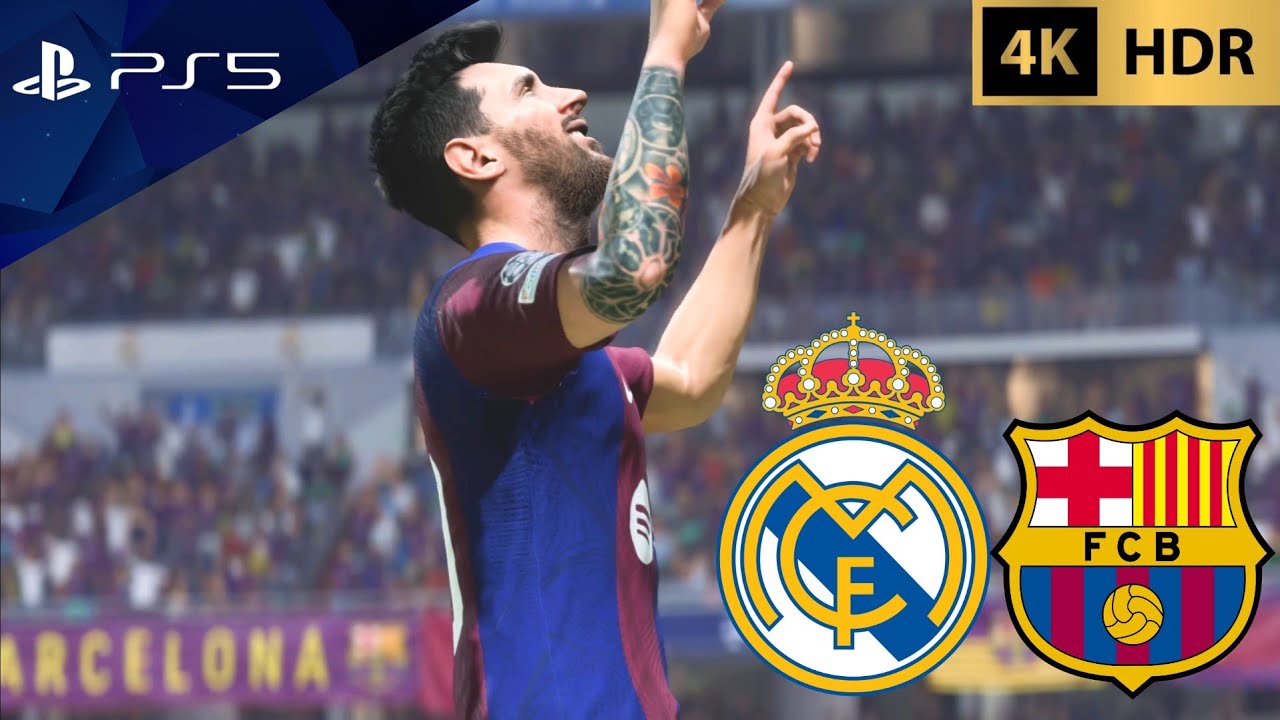 FC 24 - Real Madrid vs FC Barcelona - Ft. Messi Ronaldo | PS5™ [4K60 ...