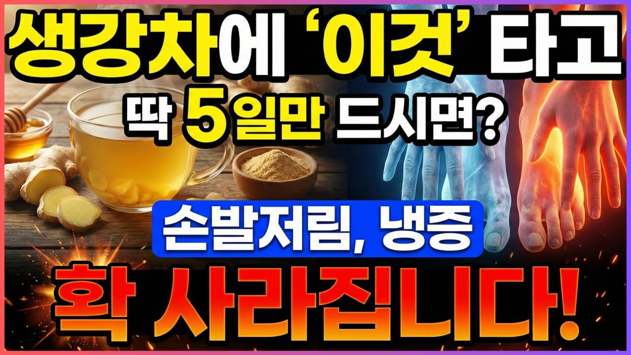 손발이 시리게 만든 진짜 원인, 의사도 몰랐다! 생강차+'이것'의 놀라운 회복 비결 | 노후건강 | 건강정보 | 노인건강