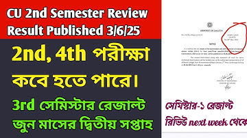 CU notice 2025 | CU official notice 2025 | CU review result published | 2nd semester review result