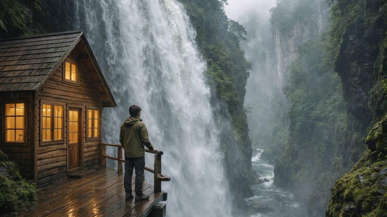 Nobody Knows About This Waterfall Hideout… Until Now (Full Silent Build)