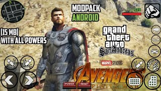 Thor Infinity War ModPack For Gta San Andreas Android || With All Powers and Strom Braker