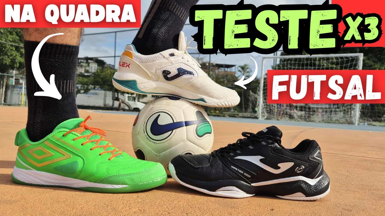 MELHORES FUTSAL NA QUADRA🔥 UMBRO PRO 5 BUMP + JOMA TOP FLEX PLUS + JOMA MASTER 1000‼ CONFERE AÍ✔
