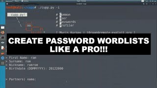 Create password wordlists like a pro!! screenshot 1