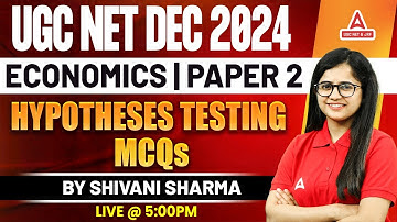 UGC NET Economics Paper 2 | Hypotheses Testing MCQs | By Shivani Sharma