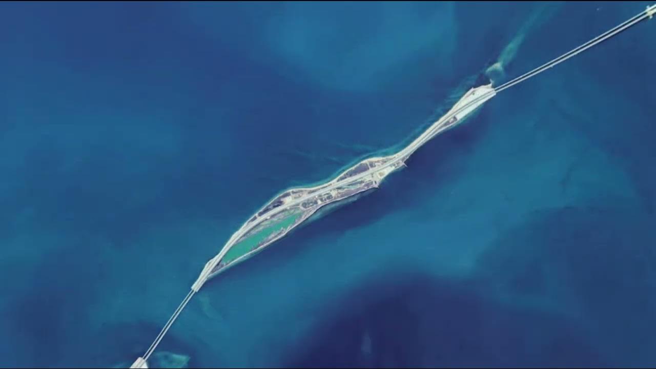 Крымский мост из космоса в VR - YouTube