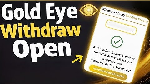Gold Eye Withdraw Open  | How to withdraw Gold Share GS | Gold Share withdraw kaise Karen