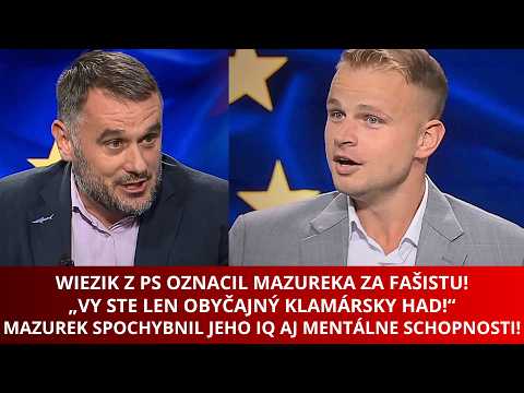 Wiezik označil Mazureka za fašistu, ten Mu to hneď vrátil: Vy ste klamársky had s nízkym IQ!