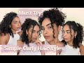 SIMPLE CURLY HAIRSTYLES ON SHORT HAIR! Curly Hairstyle Tutorial