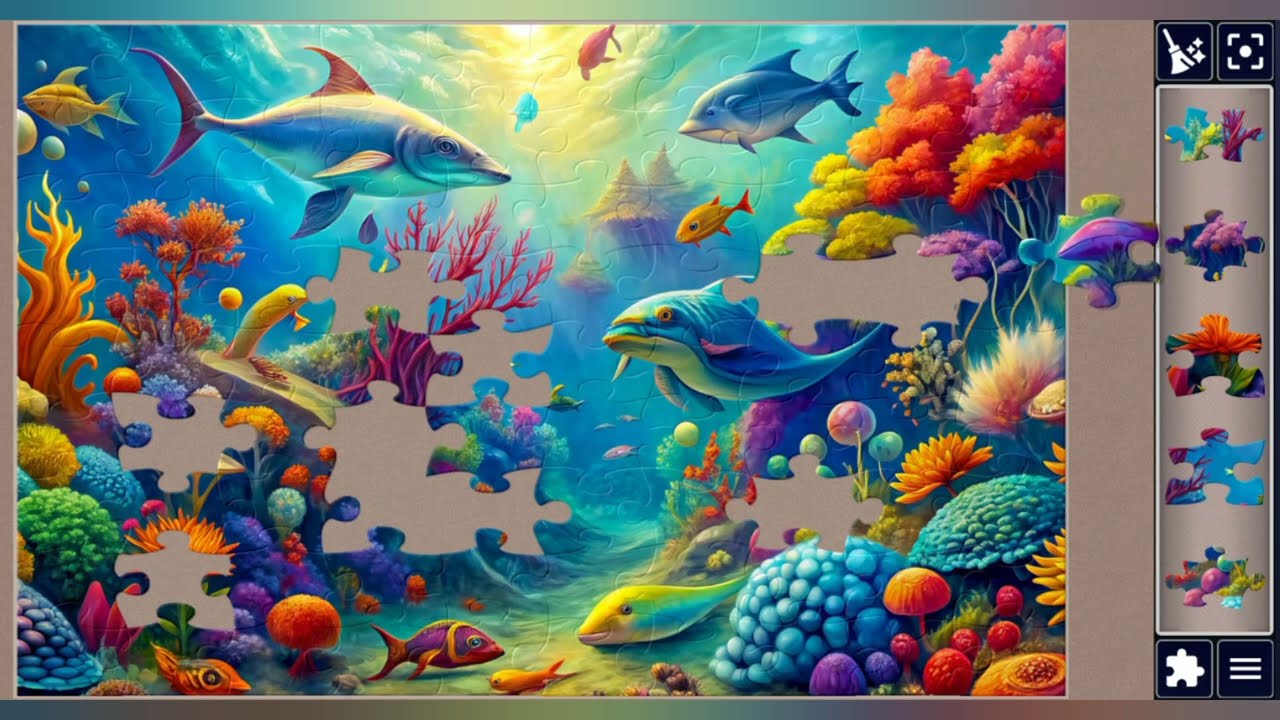 Amazing Underwater World💦🫧🐟🐬 jigsaw puzzle 🧩//