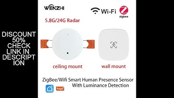 ZigBee Wifi MmWave Human Presence Motion Sensor With Luminance/Distance Detection 5/110/220V Tuya Sm
