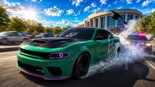 LATE TO GRADUATION IN MY 700 HP HELLCAT (POV)