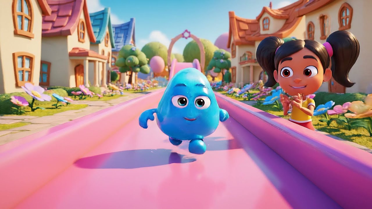 Fall Guys Jelly Runner Slipped on the Great Slide | Kids Songs & Nursery Rhymes